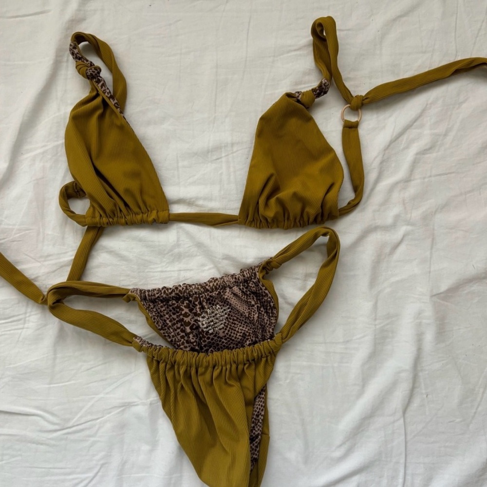 Acacia Olive/Mustard Bikini Set